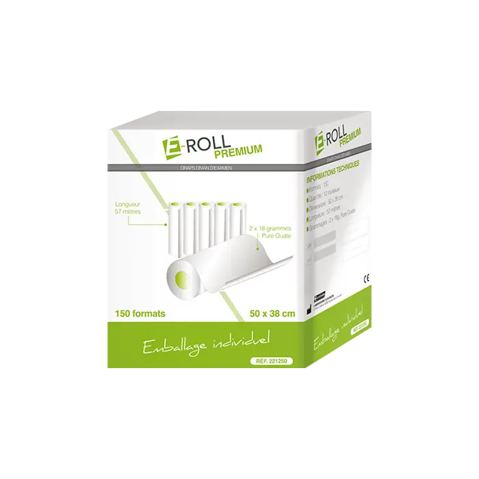 Drap d'examen E-ROLL premium - 150 formats (50x38cm) - x12