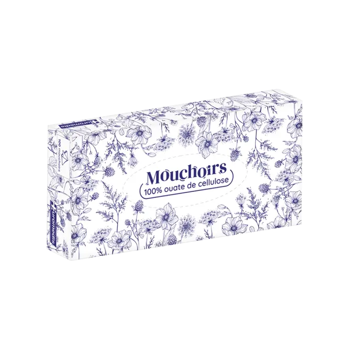 Mouchoirs en boîte distributrice de 100 - x1