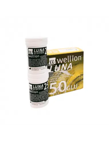 WELLION LUNA GLU bandelettes pour mesure de la glycémie (x50)