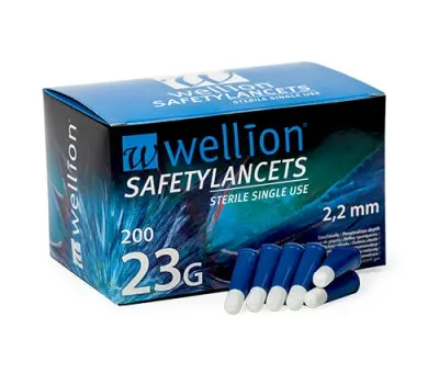 [WELL223-L] Lancettes de sécurité Wellion SAFETYLANCETS (x200) (23G)