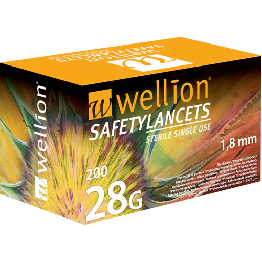 Lancettes de sécurité Wellion SAFETYLANCETS (x200)