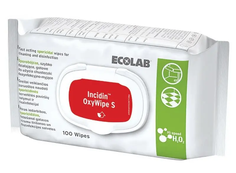 [ECL3082240] OXYWIPE S - Lingettes nettoyantes, désinfectantes - sachet de 100