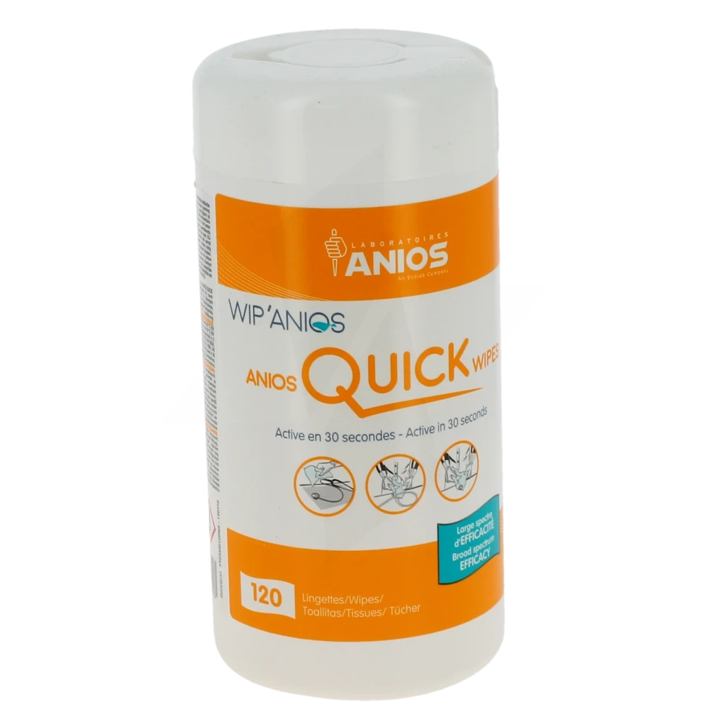 Quick Wipes - Lingettes désinfectantes, boite de 120