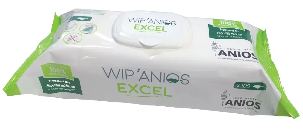 [WIPANIOS100_16105000390] WIP'ANIOS EXCEL - Lingettes nettoyantes, désinfectantes - sachet de 100