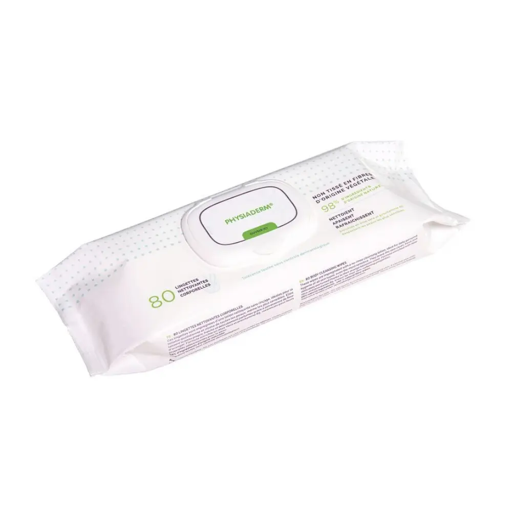 [ST_PHYLING80] PHYSIADERM - Lingettes corporelles - sachet de 80