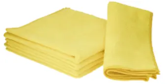 [lavtMicroF-Jaune] Lavette Microfibre Standard Jaune 38x38cm  | Lot de 5