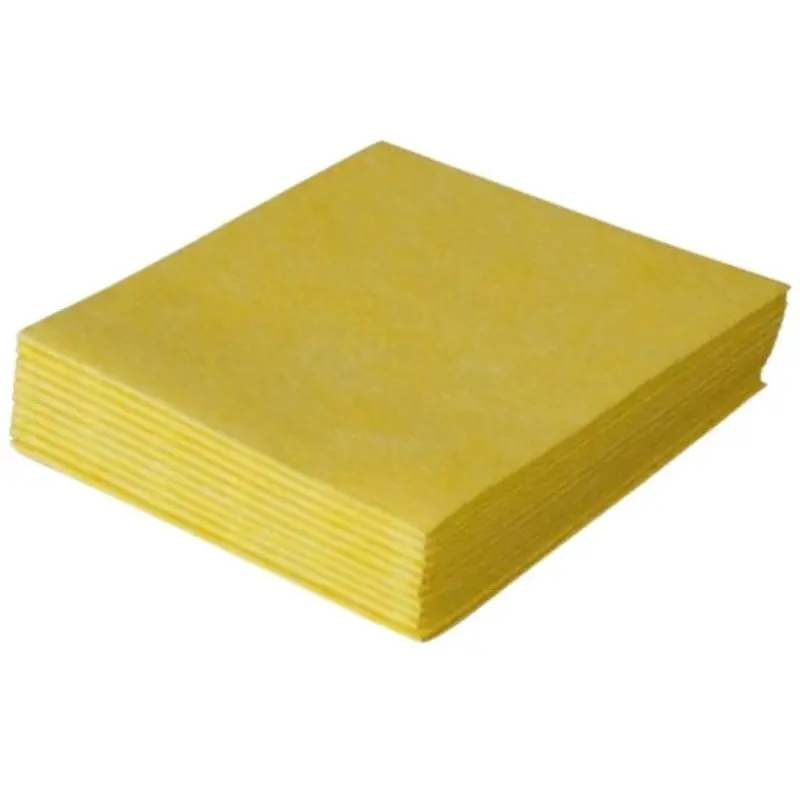 Lavette en Non-tissé 38x40cm Jaune  | Lot de 10