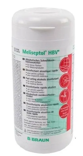 Lingettes nettoyantes désinfectantes Meliseptol HBV | boite de 100