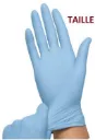 Gants d'examen en nitrile bleu non poudrés, PROCIAN - Boite de 100