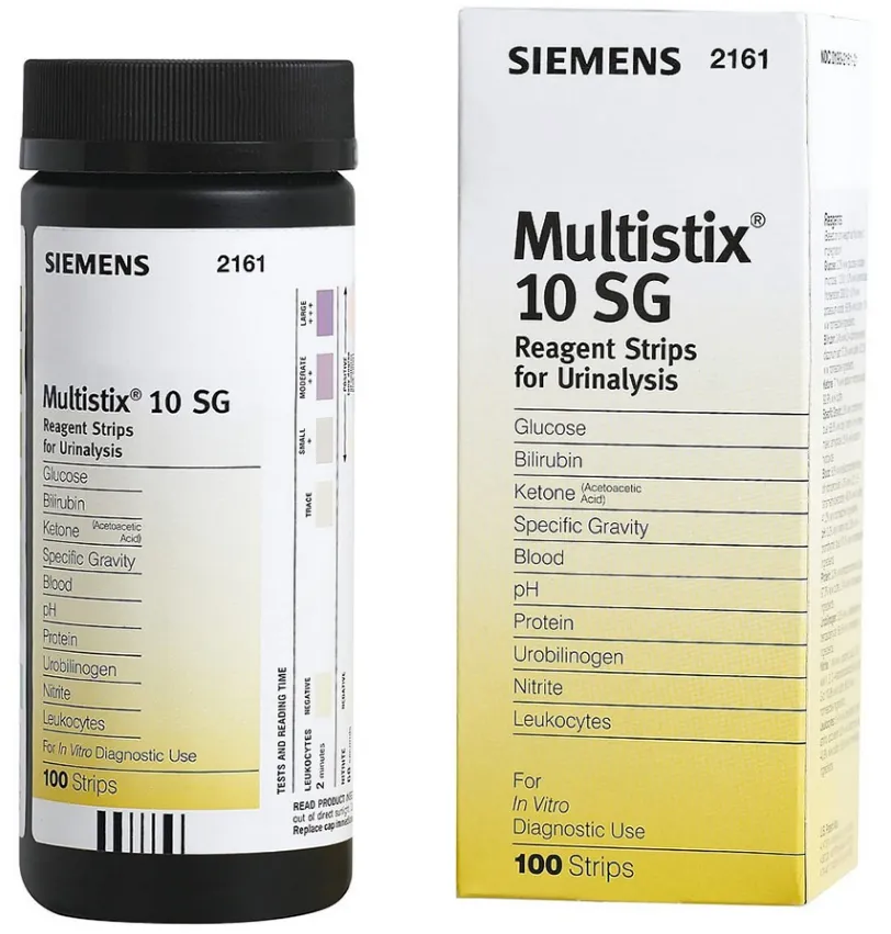 Bandelettes urinaires Multistix 10 SG Siemens - 10 paramètres (BOITE DE 100)