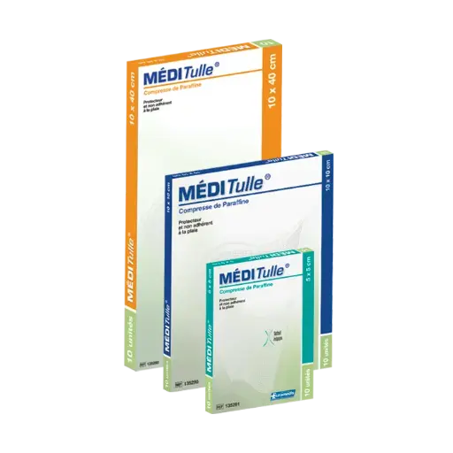 Compresse grasse stérile - MEDITULLE  x10