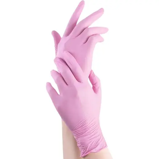 Gants nitrile Rose NP - Boîte de 100 