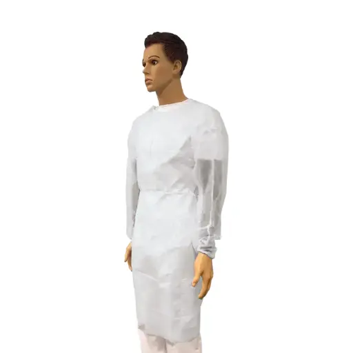 [161265/100] Blouse visiteur Blanche à usage unique - par 100